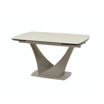 Стіл з HPL поверхнею Ріміні TML-1410 б'янко аворіо + бежевий