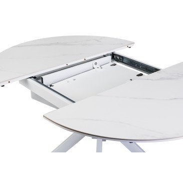 Керамічний стіл Офелія TML-1250 калакатта крістал + білий Керамічний стіл Офелія TML-1250 калакатта крістал + білий