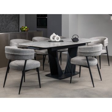 Стілець M-117 граніт + чорний Стілець M-117 граніт + чорний