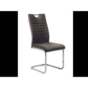 Стілець S-120 сірий велюр